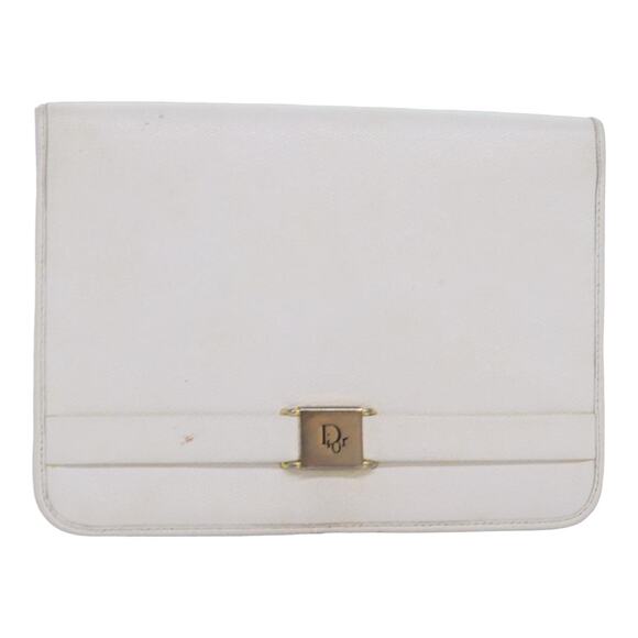 DIOR Shoulder Bag Leather White - Picture 1 of 12